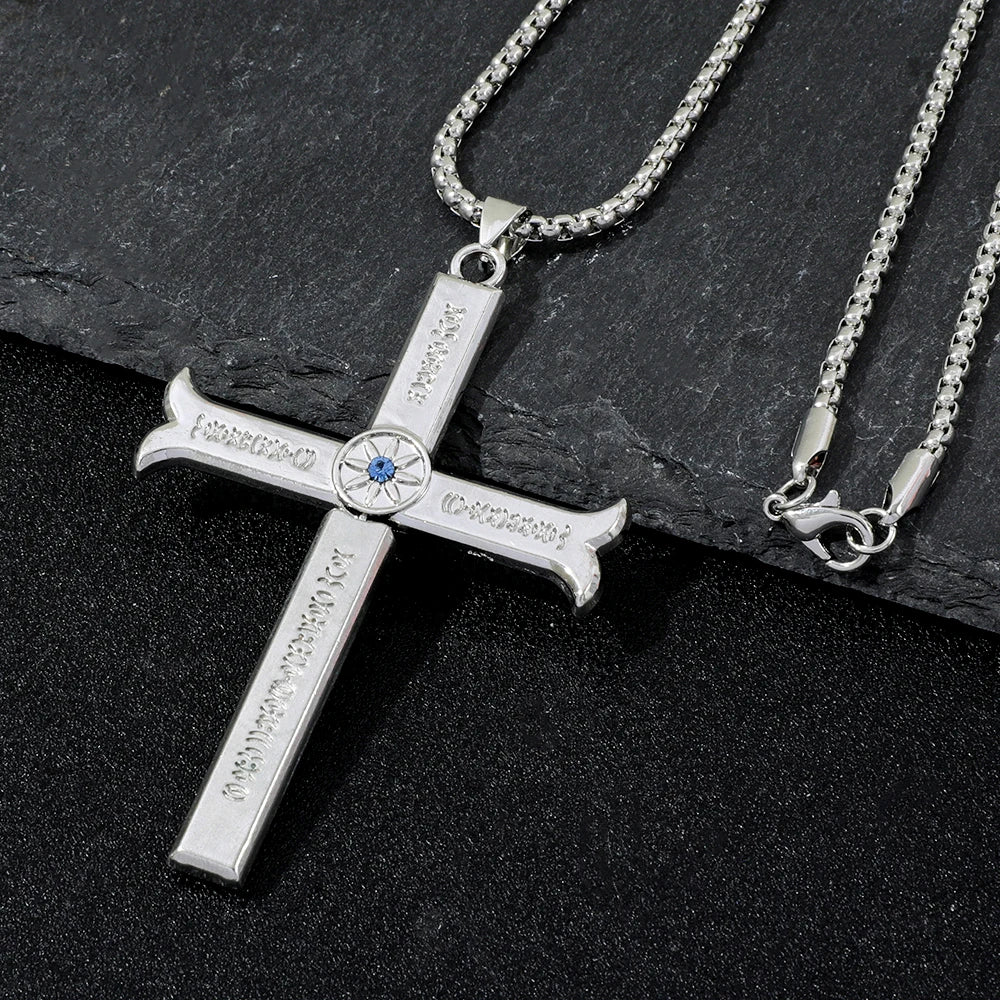 Dracule Mihawk Cross Sword Pendant Necklace