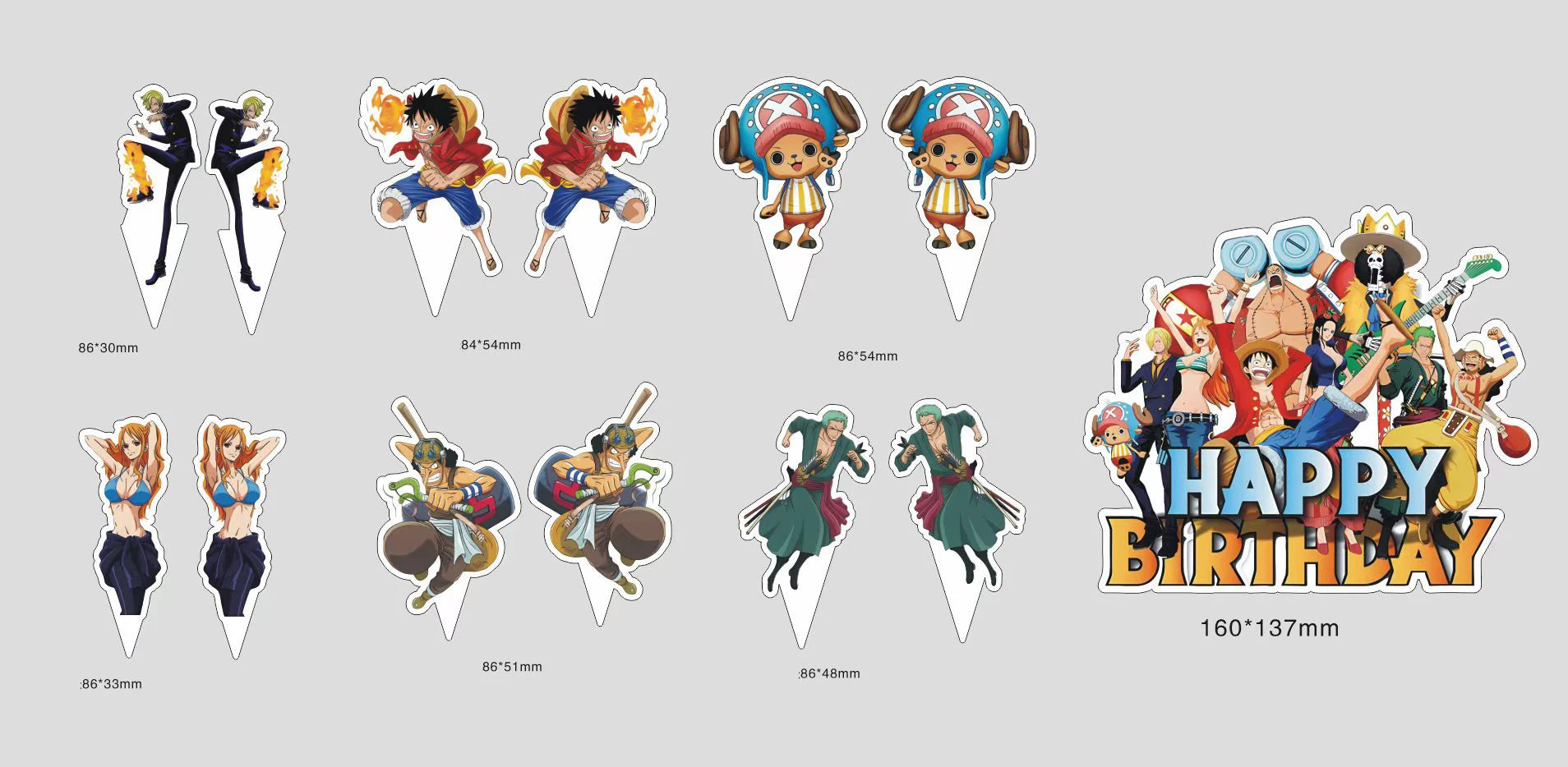One Piece Cake Topper and Cake Decoration