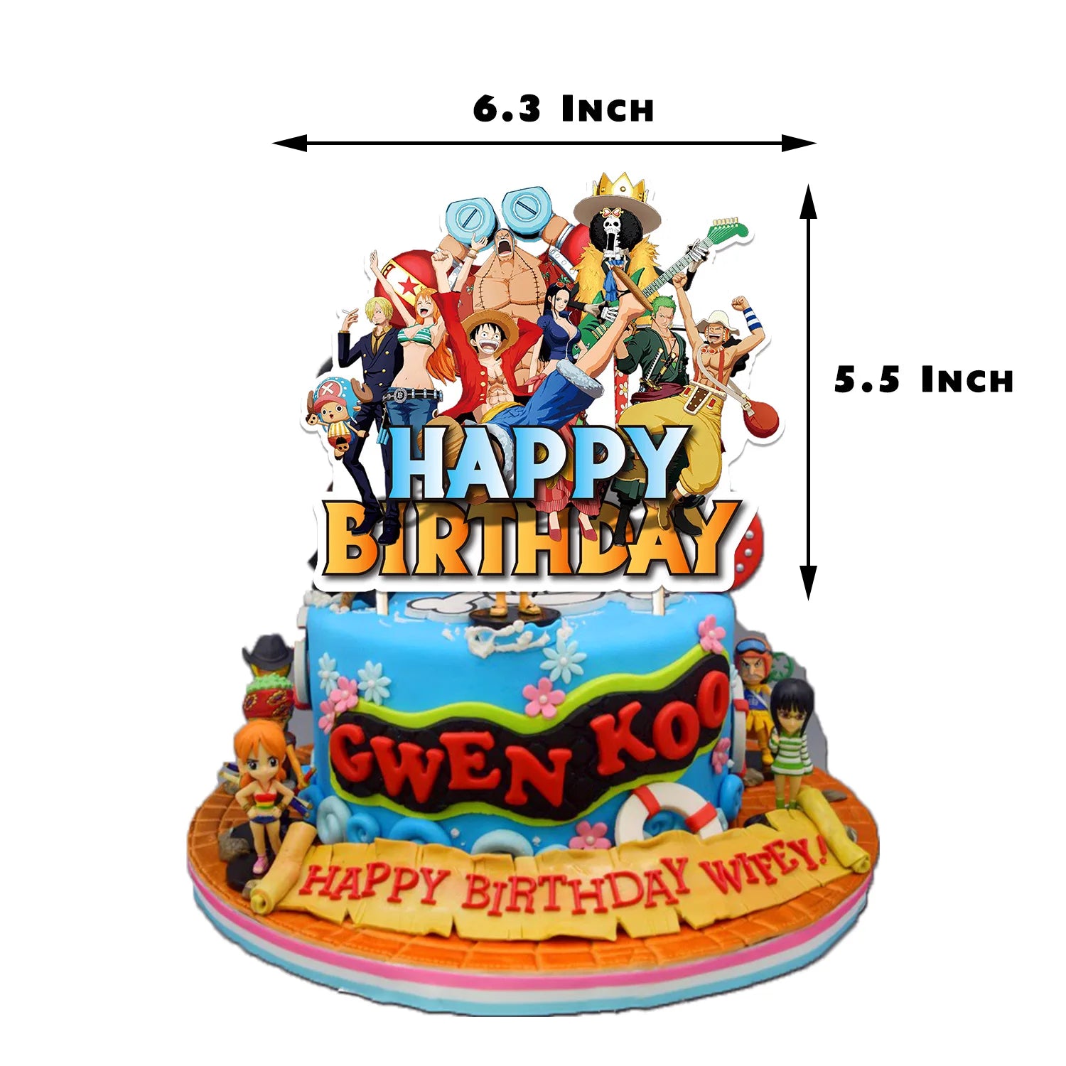 One Piece Cake Topper and Cake Decoration