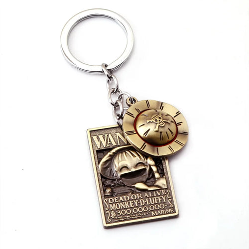 One Piece Wanted Poster Keychains