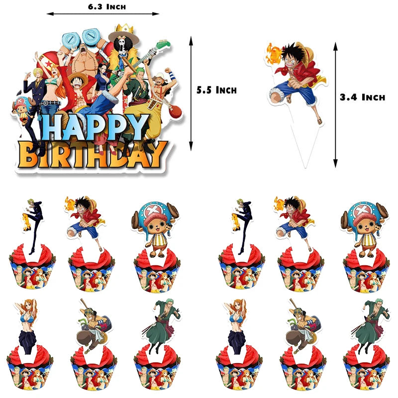 One Piece Cake Topper and Cake Decoration
