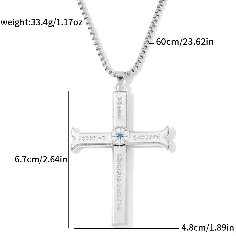 Dracule Mihawk Cross Sword Pendant Necklace
